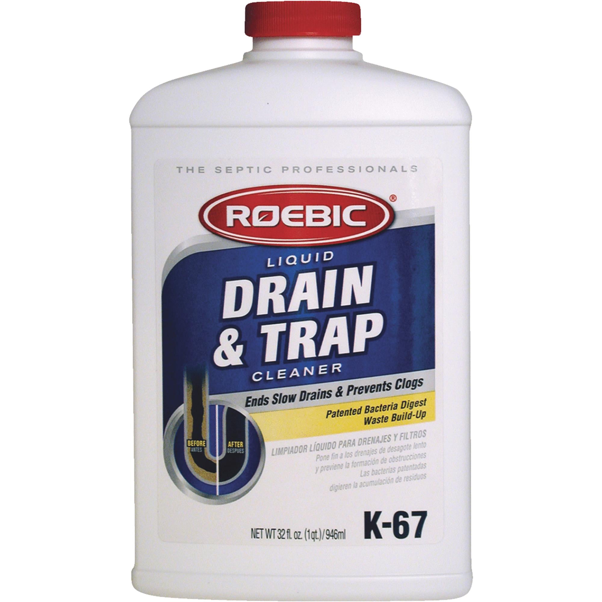 ROEBIC K67LQ12 Drain and Trap Cleaner, 1 qt Bottle
