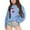 Blue, variant on Little Kid Little Girls Floral Hoodie Girls Camp Hoodie Sweeter Lifeguard for Sweater for Baby Children's Autumn And Winter Long Sleeved Christmas Printed Crewneck Grey 4-5 Years