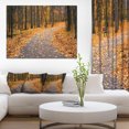 thumbnail image 1 of Chemin d'Automne avec Feuilles Tombées - Art sur Toile Forêt Moderne, 1 of 4