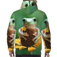 thumbnail image 7 of Haiem Tree Frog Sitting On Sunflowes Patterned Men's Hoodie with Kangaroo Pocket - Ideal Pullover Sweatshirt for Daily Wear, Travel, and Home-4X-Large, 7 of 7