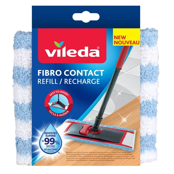Vileda Fibro Contact Mop Head Replacement - Cotton & Microfibre Blend, 1 Piece