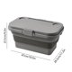 thumbnail image 3 of Caja de Almacenamiento de Plástico Plegable, Multifuncional, Resistente Al Agua, con Asa Oculta, Diseño de Sobremesa Portátil de Gran Capacidad En Caqui, Gris y Verde Militar., 3 of 6