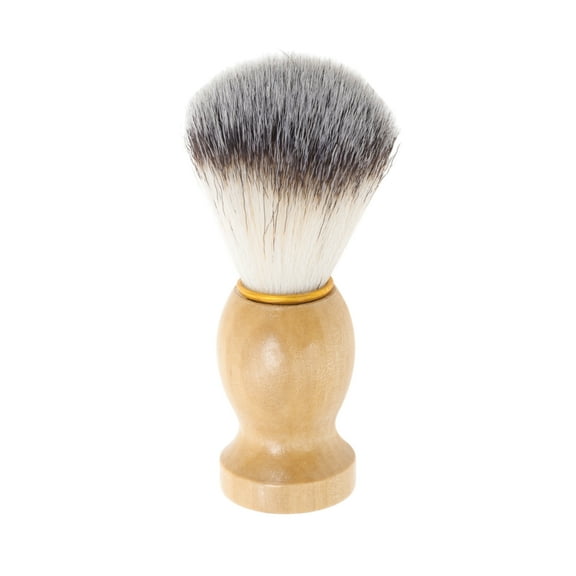 Unique Bargains 1 Pc Durable Shaving Brush for Home 4.25"x1.3" Wood Color Wood Handle Nylon Hair