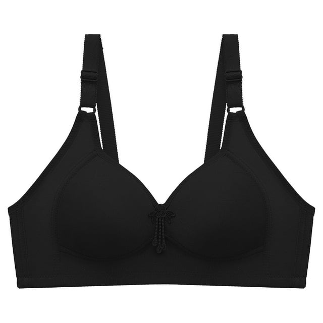 Womans Fashion Plus Size Wire Free Comfortable Push Up Hollow Out Bra Underwear