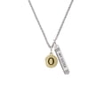 thumbnail image 2 of Delight Jewelry Goldtone Capital Letter - O - Pebble Disc - Silvertone Always My Sister Bar Charm Necklace, 23", 2 of 4