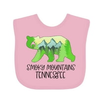 Inktastic Smoky Mountains, Tennessee Mountains and Bear Shape Boys or Girls Baby Bib