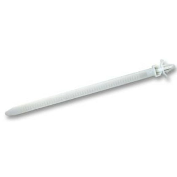 Push Mount 7.5", 50 lb. White Cable Ties - (pack of 100)