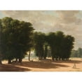 thumbnail image 2 of Pieter Rudolph Kleijn 24x19 Gold Ornate Framed and Double Matted Museum Art Print Titled - The Entrance to the Park of Saint-Cloud, Paris (1809), 2 of 4