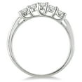 thumbnail image 2 of SZUL Women's 1/4 Carat TW Diamond 5 Stone Ring in 10K White Gold (J-K-L Color, I2-I3 Clarity), 2 of 4