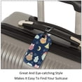 thumbnail image 3 of Square 2Pack PU Leather Owl Cruise Luggage Tag with Privacy Cover and Name ID Tag for Travel Handbags Backpacks Luggage Tags, 3 of 6