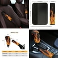 thumbnail image 4 of Yuyamidu Fire Car Accessories 14pcs Car Seat Cover Protector Steering Wheel Cover Seat Belt Pad Cover Auto Armrest Cover Cushion Trash Bin Rearview Mirror Cover Handbrake Cover Set Cup Holders, 4 of 7