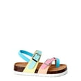 thumbnail image 2 of Wonder Nation Toddler Girls Colorblock Toe Post Back-Strap Footbed Sandals, 2 of 6
