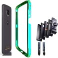 thumbnail image 1 of shiyou-Moto Z3/Z3 Play Case,Aluminum Alloy Bumper Frame Compatible with Moto Mods Moto Hasselblad True Zoom Mod Power Pack Mod Moto Style Shell Moto Wireless Charger Mod(Emerald-Green), 1 of 4