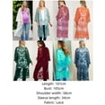 LEZMORE Women Swimsuit Cover up Mesh Lace Kimono Cardigan Open Front