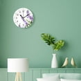 thumbnail image 4 of 10 Inch Wall Clock Battery Operated Silent Clock Decorative for Office, Kitchen, Outdoor, Living Room，Lavender Flower Watercolor Style, 4 of 4