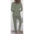 thumbnail image 2 of Honeydew Women’s Hacci Lounge PJ Set, 2-Piece Size: XL, Color: Olive, 2 of 4