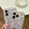 thumbnail image 5 of For 17 16 15 14 Pro Max 17 Pro Phone Case Soft Silicone Shockproof Cover Cute Sanrio Cartoon My Melody With Chain Anti-loss Cases, 5 of 19
