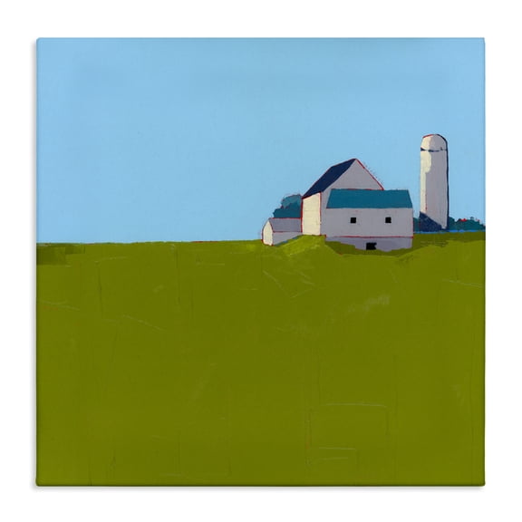 Farmland Silo in Distance Canvas Wall Art, design by Ruth LaGue