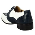 thumbnail image 3 of LIBERTYZENO Boys Lizard Print Genuine Leather Kids Dress Shoes Senior Navy/White 5 Toddler, 3 of 5