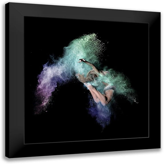 Pentony Ma, Pauline 12x12 Black Modern Framed Museum Art Print Titled - Cosmic Dancer