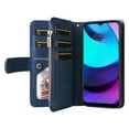 thumbnail image 4 of Compatible with Motorola Moto E20/ E30/ E40 Wallet Case with Card Slots PU Leather Zipper Flip Folio Cover, 4 of 5