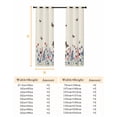 thumbnail image 6 of Beige Spring Floral Butterfly Blackout Curtains for Bedroom, Farmhouse Flowers Botanical Thermal Insulated Kitchen Drapes with Grommets, Light Blocking Window Treatment, 2 Panels 42" x 63", 6 of 7