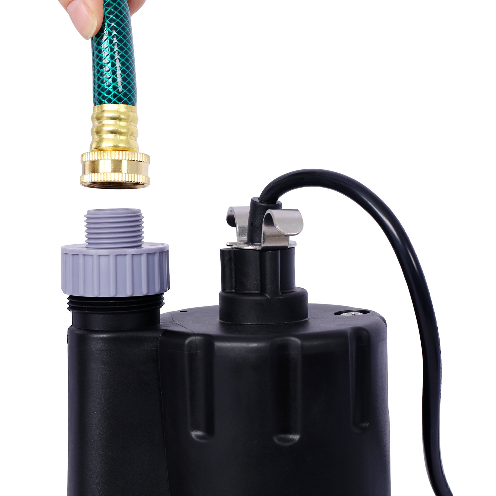Submersible Water Pump, 1/4HP 2000GPH Thermoplastic Utility Pump Portable Electric Water Pump Sump Pump, With 10 Feet Power Cord.,