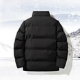 thumbnail image 5 of qolati Men's Puffer Jacket Thickened Winter Coat Warm Stand Collar Solid Color Zip Up Jacket Ski Bubble Coat with Pockets, 5 of 5