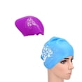 thumbnail image 1 of 2 Unidades / Juego De Silicona Gorras De Natación Sombreros Para Mujeres Niñas - Púrpura + Azul Cielo Macarena Sombrero de gorro de piscina, 1 of 8