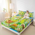 thumbnail image 4 of Homewish Wild Dinosaur Twin Sheet Sets,Number Game Twin Fitted Sheet,Cartoon Animal Flat Sheet For Voys Kids,Super Cozy Room Decor,3 Pieces, 4 of 7