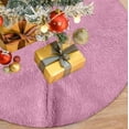 thumbnail image 4 of Fmbmuo Christmas Tree Skirt Pink 30.71 Inch Plain Color Christmas Decorations, Festive Rustic Polyester Vintage Tree Skirt and Complete Your Holiday Decor, 4 of 5
