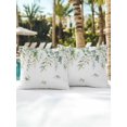 thumbnail image 6 of Outdoor Pillows Waterproof, Sage Green Eucalyptus Leaf Bedding Throw Pillows with Insert for Couch Sofa Bed, Rustic Floral Summer Retro Plants 16x16 Inch Pillowcases Decorative Patio Pillow Set of 2, 6 of 8