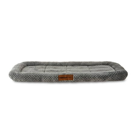 Vibrant Life Soft Cozy Crate Mat for Dogs, Gray, 36 in x 22 in