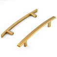 thumbnail image 1 of Hestia Hardware Lot de 10 - Poignée d'Armoire Dorée Brossée - Trou de 5 Pouces pour Commode Centrale Arquée Champagne 128Mm (Z3.10.L), 1 of 1