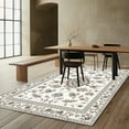 thumbnail image 6 of CCTFS Area Rugs for Living Room Bedroom Dining Room, Machine Washable Large Print Boho Vintage Tribal Aesthetic Carpet, Stain Resistant Floor Cover, Non Slip Low Pile Kitchen Rugs (Beige 5x7ft), 6 of 7