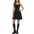 thumbnail image 1 of INSPIRE CHIC Ropa Steampunk Goth para Mujeres Vestido Sin Mangas con Tirantes Ajustables de Encaje Color Negro Talla L, 1 of 6