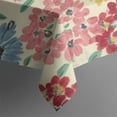 thumbnail image 5 of Pioneer Flower Floral Print Pattern Square Tablecloth,Waterproof Square Table Cover,Wipeable Spillproof Washable Table Cover for Home Kitchen Party Decor 52"x52"(132x132cm), 5 of 6