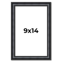 9x14 Frame Black Real Wood Picture Frame Width 1.25 inches | Interior Frame Depth 0.5 inches |