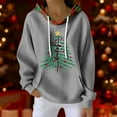 thumbnail image 2 of Women's Fashion Casual Christmas Print Pullover Long-Sleeve Sweatshirt with JESUS Design for Holiday Season and Comfortable Wear,Gray,M, 2 of 5