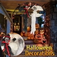 thumbnail image 1 of Xihbxyly Corona de Calavera de Halloween, Decoración Aterradora para Casa Embrujada, Adorno de Fiesta Espeluznante, Decoración de Pared para Puerta Interior y Exterior, Temática de Terror, Tamaño 30, 1 of 7