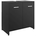 thumbnail image 2 of vidaXL Bathroom Cabinet Black 23.6"x13"x22.8" Chipboard, 2 of 4