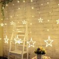 2.5M Christmas lights AC220V or 110V fairy lights Star Curtain LED