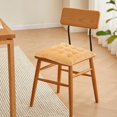 thumbnail image 2 of SUSIELADY 2 Pack Square Seat Cushion Chair Pads, Soft Velvet Chair Pillows with Ties for Kitchen Dining Chairs, Office Desk, Living Room, Tatami, 15.75", Turmeric Yellow, 2 of 6