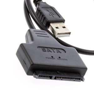 WRITWAA hard drive ssd USB 2.0 to Cable Black ABS Plastic 1Pcs