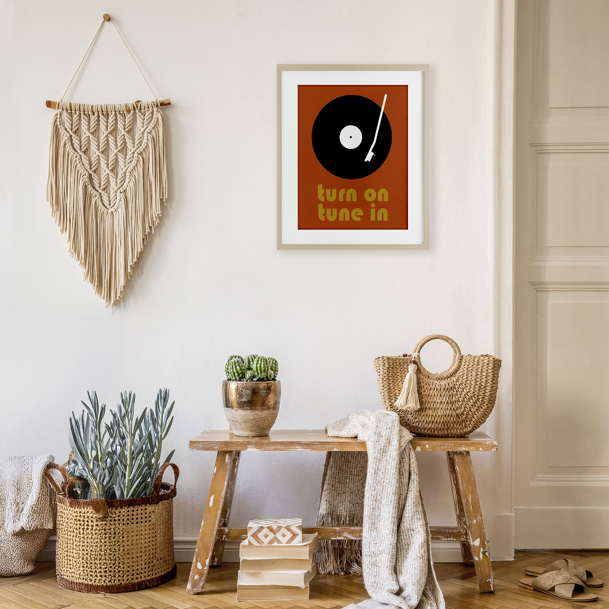 Stupell Industries Turn On Tune In Birch Framed Print Under Glass, design by Tom Quartermaine