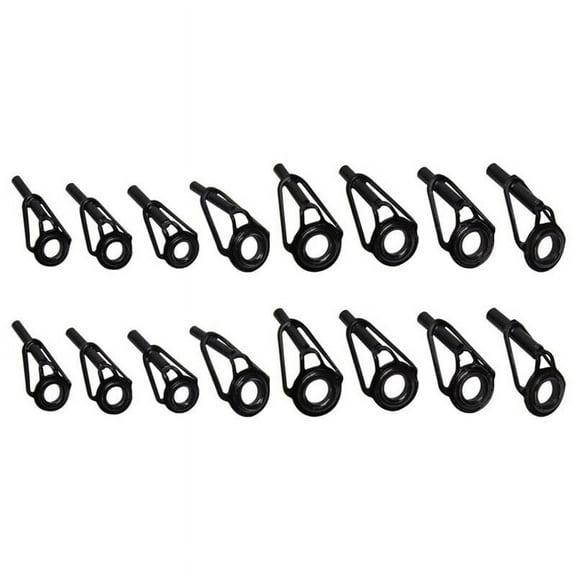 16Pcs Fishings Rod Tip Guide Repair Part Stainless Steels/Iron Ceramic Rings Replacement for Fishings Rod Building Repair