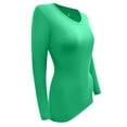 thumbnail image 5 of ACTIVE UNIFORMS Women's Under Scrubs Long Sleeve T-Shirt V-Neck Medical Underscrub Tee -Super Soft and Stretchy - 5 Pack (Green, Small), 5 of 7