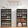thumbnail image 3 of BGTREND 9 Tier Shoe Rack with Cover 28 Pairs Shoe Shelves Organizer for Closet, Entryway, Hallway, Bedroom, Black, 3 of 7
