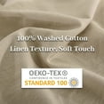 thumbnail image 5 of NEXHOME PRO Duvet Cover Set 100% Washed Cotton 2 Pieces Linen Breathable Soft Durable Duvet Cover Bedding Set with Zipper Closure, Twin Size Linen Khaki(Comforter Not Included), 5 of 5