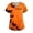 161#Orange, variant on Halloween Scrub Tops for Women Nursing Uniforms Medical Shirts Gold 2XL